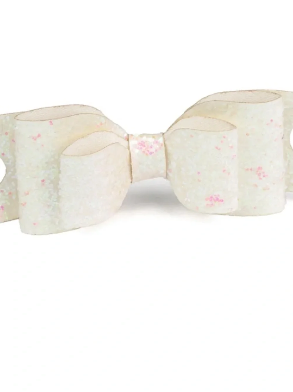 💖🤍💖 “PUT A BOW ON IT” WHITE STARLET SHIMMER HAIRCLIP ~ PAPARAZZI❗️ 💖🤍💖